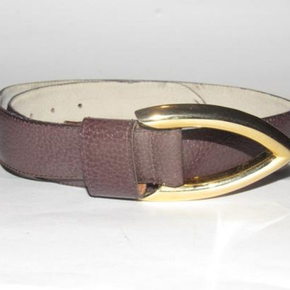 Christian Dior Brown Textured Gold \'D\' Logo Buckle main image 7